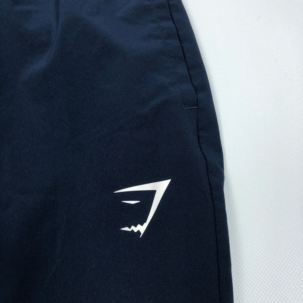 Gymshark Arrival Joggers Mens Medium Navy Blue Tapered Ankle Zip Athletic Pants